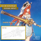 Key of Khaj Nisut - Nilou - Genshin Impact - Cosplay sword Pattern Blueprint