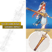 Key of Khaj Nisut - Nilou - Genshin Impact - Cosplay sword Pattern Blueprint