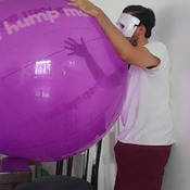 Big purple beachball mouth blow