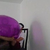 Big purple beachball mouth blow