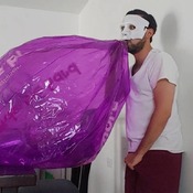 Big purple beachball mouth blow