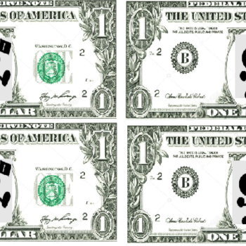 Mr. Game & Watch United States 1 Dollar Bill (4 Pc)