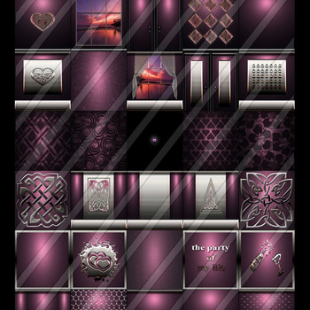 purple party collection 30 textures for imvu rooms