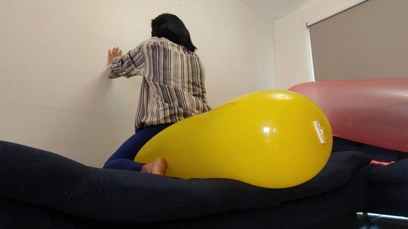 Big Balloons Ride No Pop Julielooner This Sexy Video Of Cherry She Take Two Big Balloons One