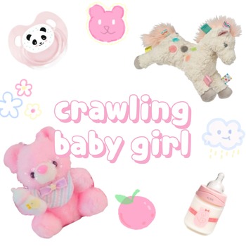 Crawling baby girl