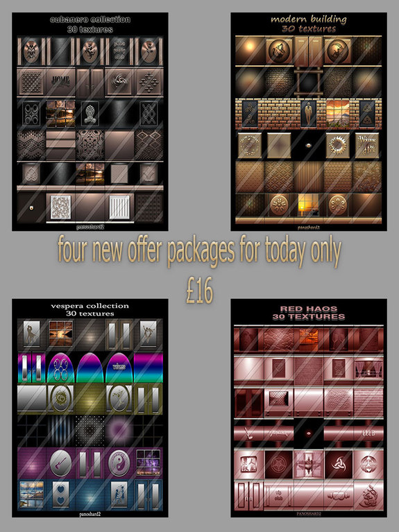 four packages textures for imvu creators   only  £16