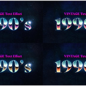 80's Retro Text Effect 8K- Photoshop Effect