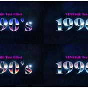 80's Retro Text Effect 8K- Photoshop Effect