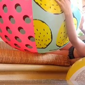 Alice blowing up beachballs!! (no pop video)