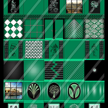 Green egyptian style 30 textures  for imvu