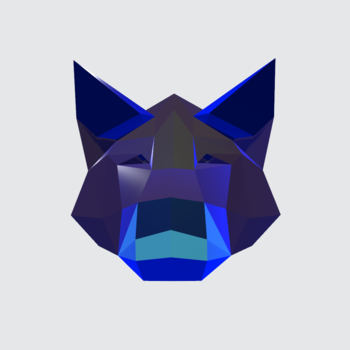 Fox mask, papercraft, low poly