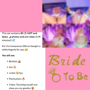 Hot and spicy Bride Mitsuri Kanroji + white Lingerie set
