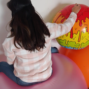 Big pink shosu beachball ride by Ary!!