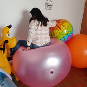 Big pink shosu beachball ride by Ary!!