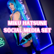 Miku Hatsune (Vocaloid) Social Media Set