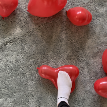 Stomp to pop my Marriage proposal balloons