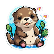 80 otter stickers