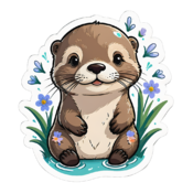 80 otter stickers