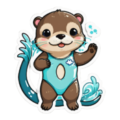 80 otter stickers