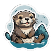 80 otter stickers