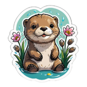 80 otter stickers