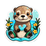 80 otter stickers