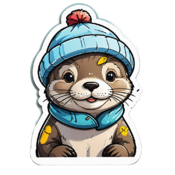 80 otter stickers