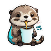 80 otter stickers