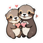 80 otter stickers