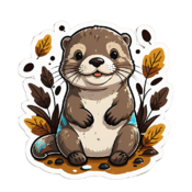 80 otter stickers