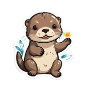 80 otter stickers