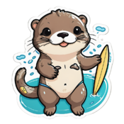 80 otter stickers