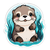 80 otter stickers