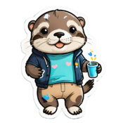 80 otter stickers