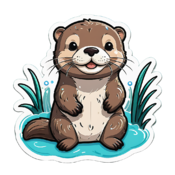 80 otter stickers