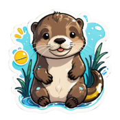 80 otter stickers