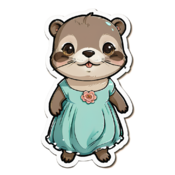 80 otter stickers