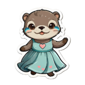 80 otter stickers