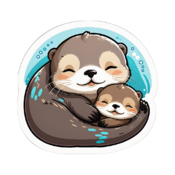 80 otter stickers