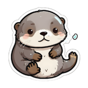 80 otter stickers