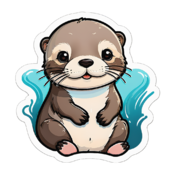 80 otter stickers