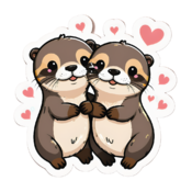 80 otter stickers