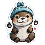 80 otter stickers