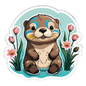 80 otter stickers