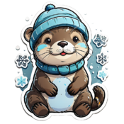 80 otter stickers