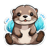 80 otter stickers