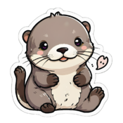 80 otter stickers