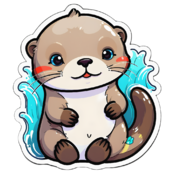 80 otter stickers