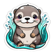 80 otter stickers