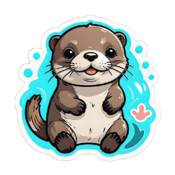 80 otter stickers